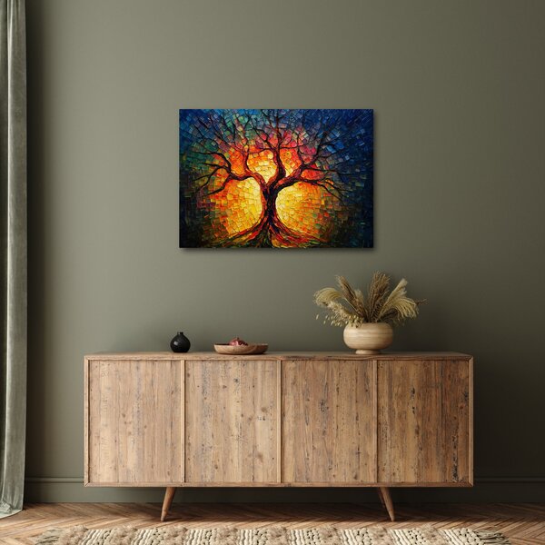 Obraz - Strom života v mozaike (70x50 cm)