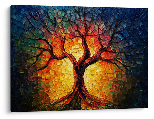 Obraz - Strom života v mozaike (70x50 cm)