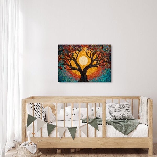 Obraz - Slnko v korune stromu života (70x50 cm)