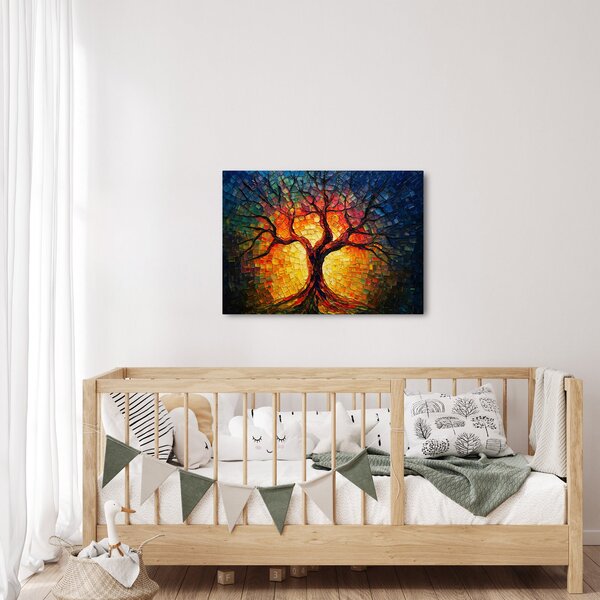 Obraz - Strom života v mozaike (70x50 cm)