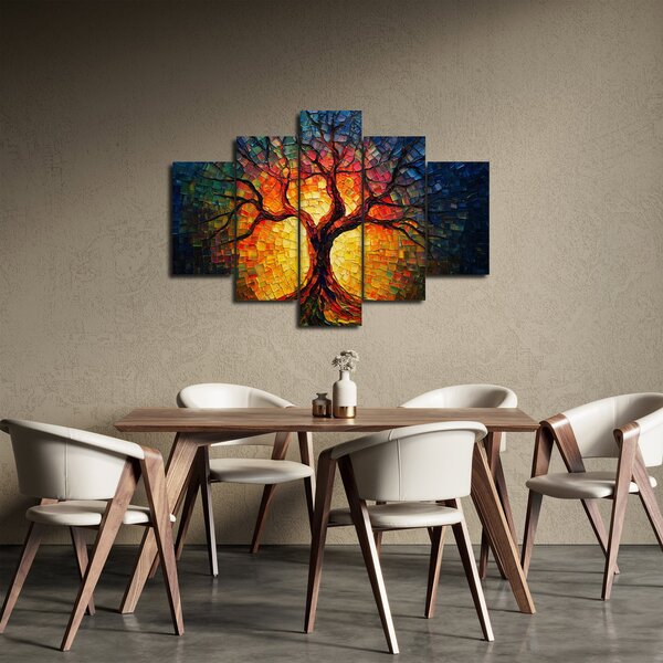 Obraz - Strom života v mozaike (150x105 cm)