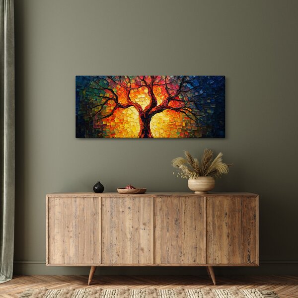 Obraz - Strom života v mozaike (120x50 cm)