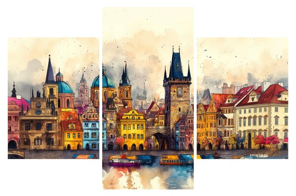 Obraz - Jeseň v maľovanom meste (90x60 cm)