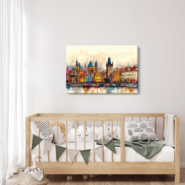 Obraz - Jeseň v maľovanom meste (90x60 cm)