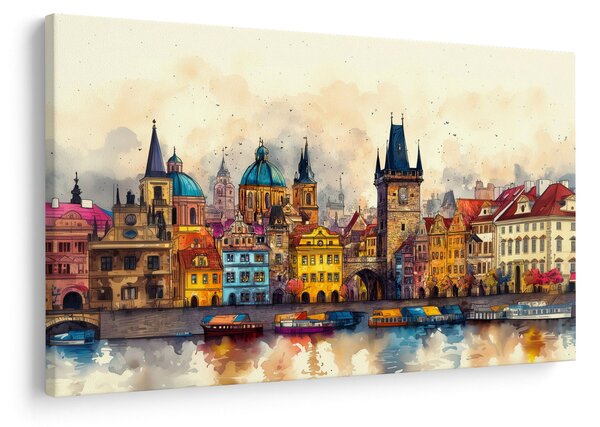 Obraz - Jeseň v maľovanom meste (90x60 cm)