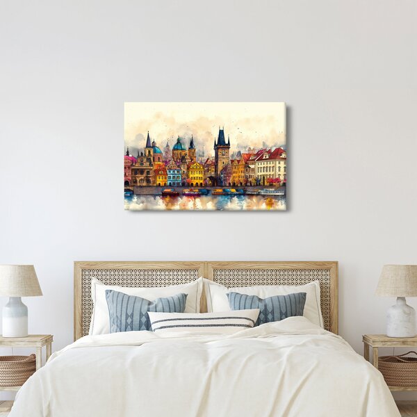 Obraz - Jeseň v maľovanom meste (90x60 cm)