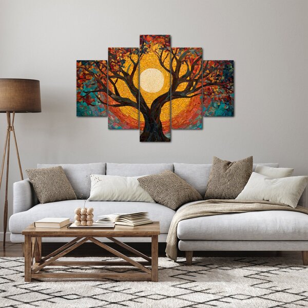 Obraz - Slnko v korune stromu života (150x105 cm)