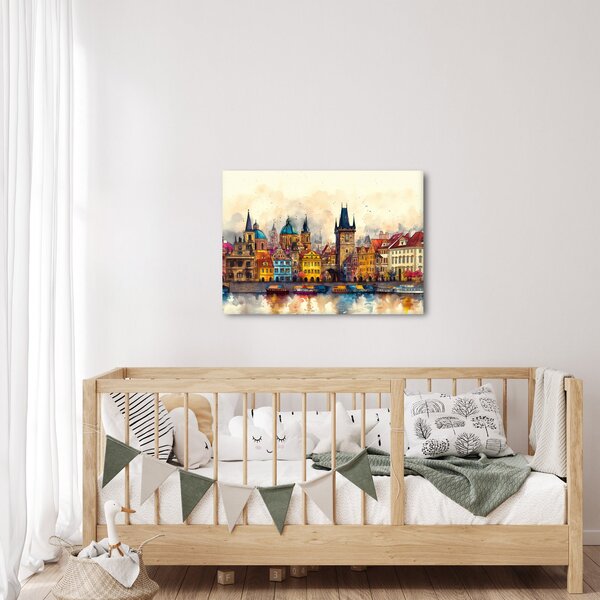 Obraz - Jeseň v maľovanom meste (70x50 cm)