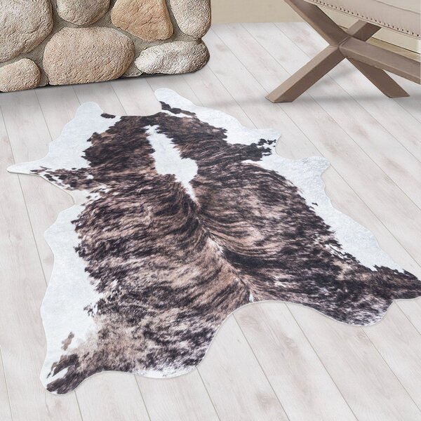 Tmavohnedá syntetická koža 100x135 cm Etosha – Ayyildiz Carpets