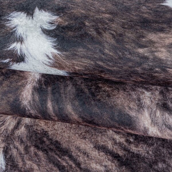 Tmavohnedá syntetická koža 100x135 cm Etosha – Ayyildiz Carpets