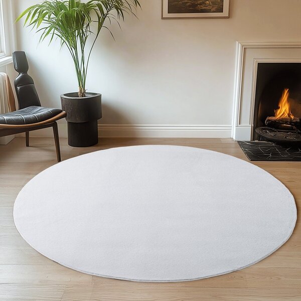 Biely okrúhly koberec ø 120 cm Joy 1400 – Ayyildiz Carpets