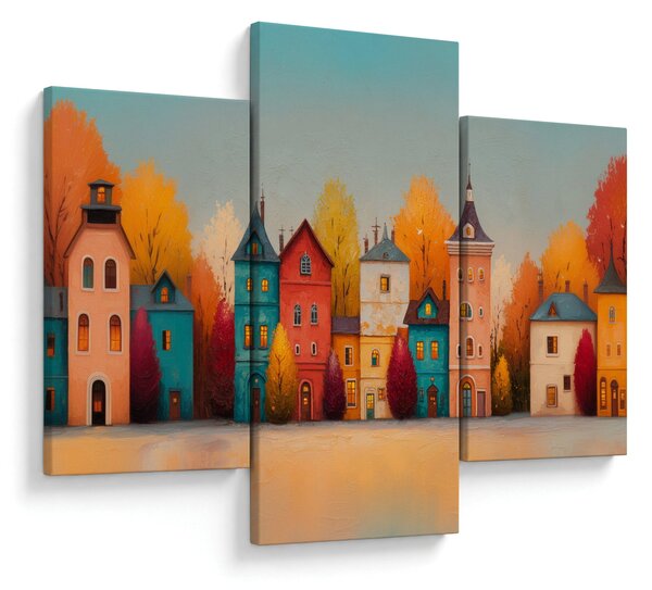 Obraz - Jesenná dedina (90x60 cm)