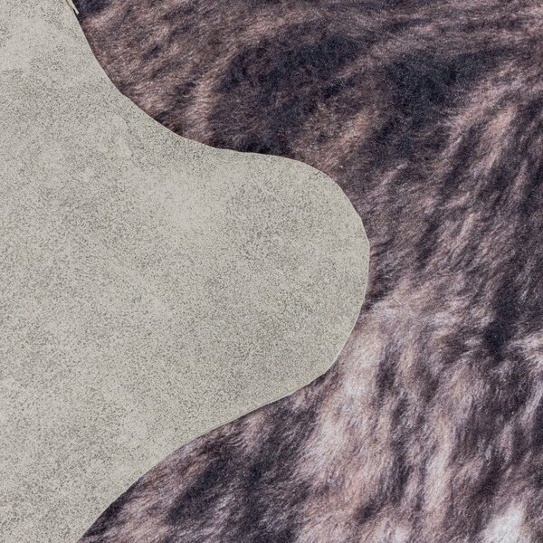 Tmavohnedá syntetická koža 100x135 cm Etosha – Ayyildiz Carpets
