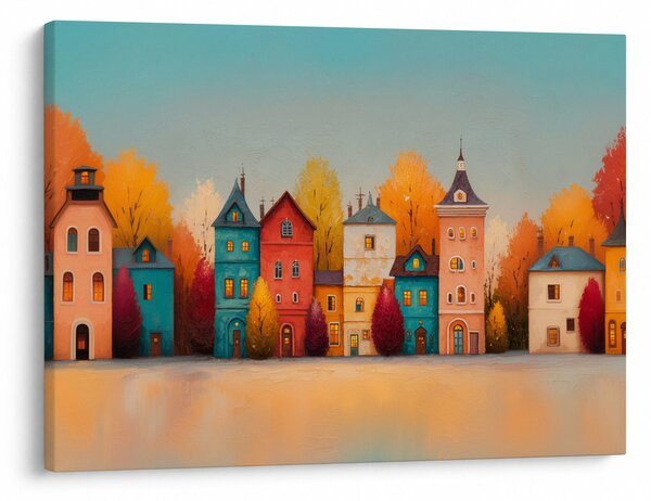 Obraz - Jesenná dedina (70x50 cm)