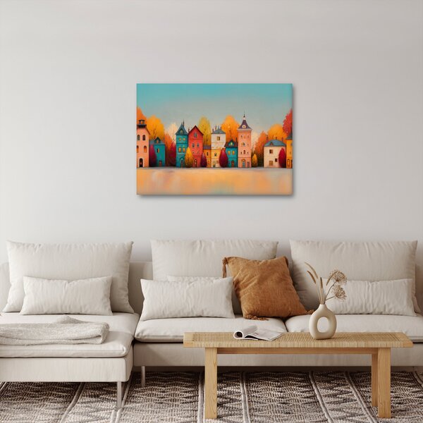 Obraz - Jesenná dedina (70x50 cm)