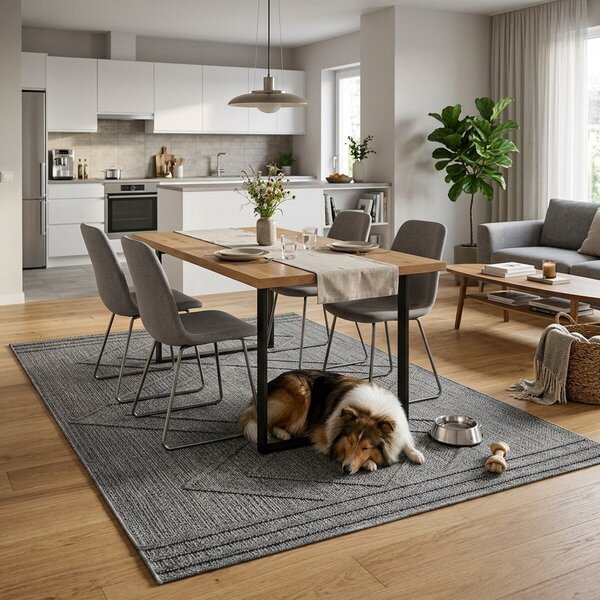 Ayyildiz , Kusový koberec Patara 4954 Grey – na von aj na doma, 200x290, šedá, chodba / predsieň
