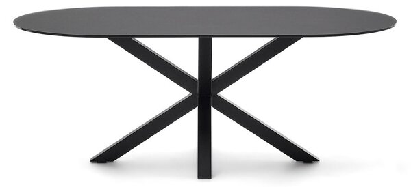 Jedálenský stôl so sklenenou doskou 100x200 cm Argo – Kave Home