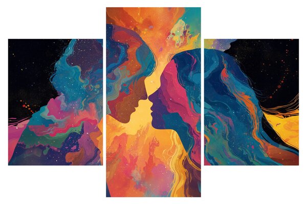 Obraz - Vesmírna láska (90x60 cm)