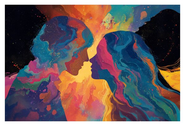 Obraz - Vesmírna láska (90x60 cm)