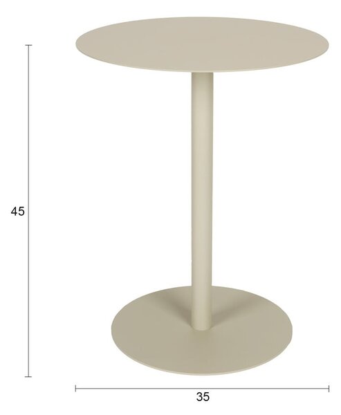 Oceľový okrúhly odkladací stolík ø 35 cm Snow – Zuiver