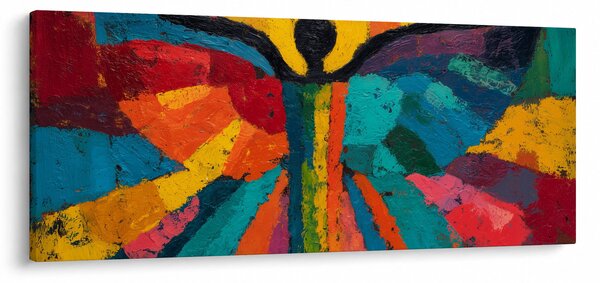Obraz - Maľovaný anjel (120x50 cm)