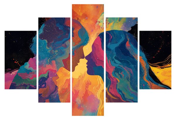 Obraz - Vesmírna láska (150x105 cm)