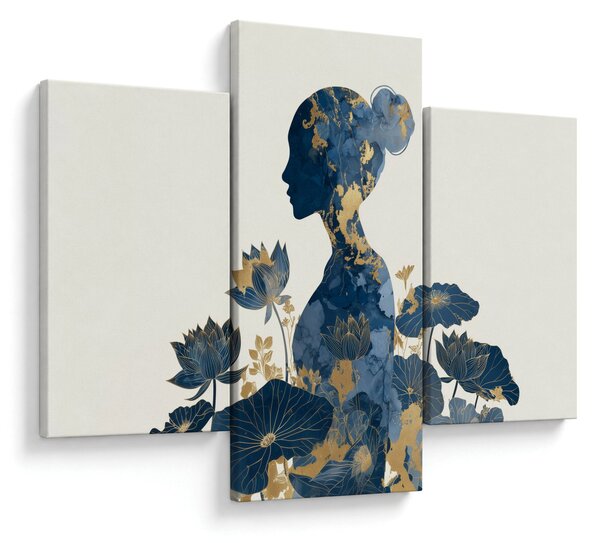 Obraz - Mramorový profil ženy (90x60 cm)