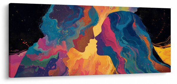 Obraz - Vesmírna láska (120x50 cm)