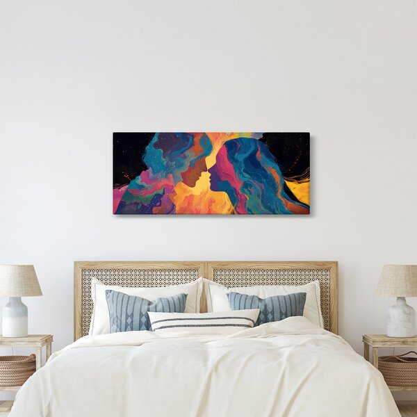 Obraz - Vesmírna láska (120x50 cm)