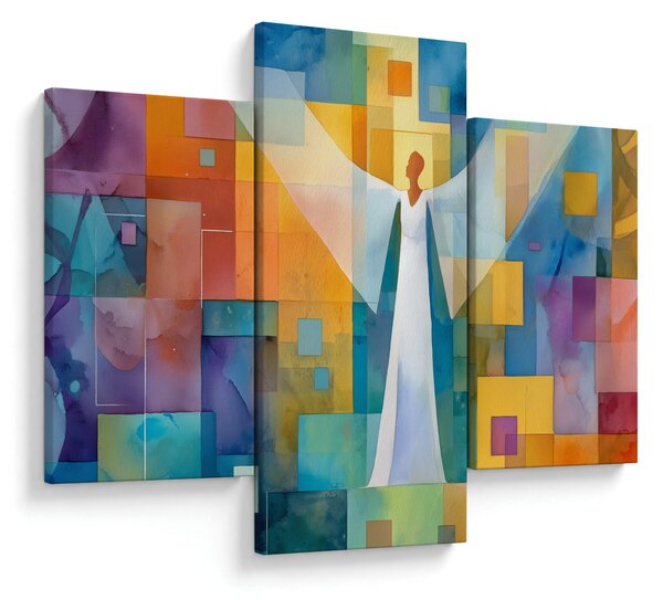 Obraz - Geometrický anjel (90x60 cm)