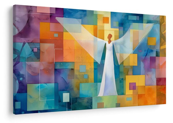 Obraz - Geometrický anjel (90x60 cm)