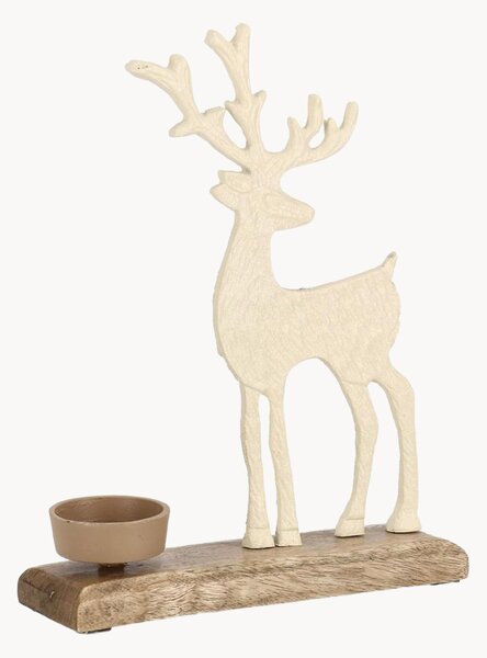 Svietnik z mangového dreva Hudson Reindeer