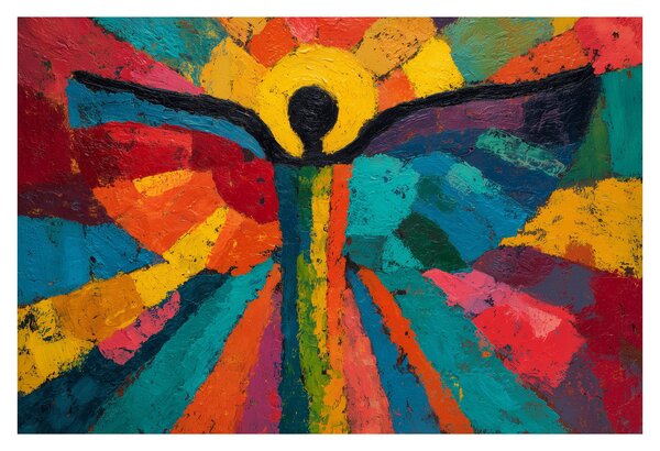 Obraz - Maľovaný anjel (90x60 cm)