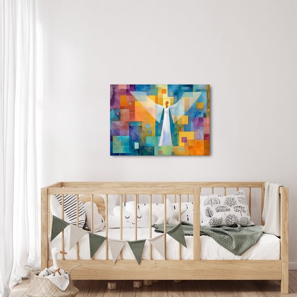 Obraz - Geometrický anjel (70x50 cm)