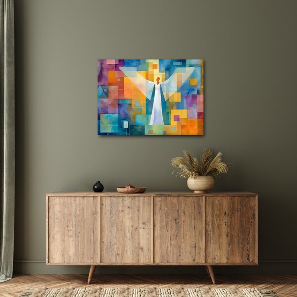 Obraz - Geometrický anjel (70x50 cm)