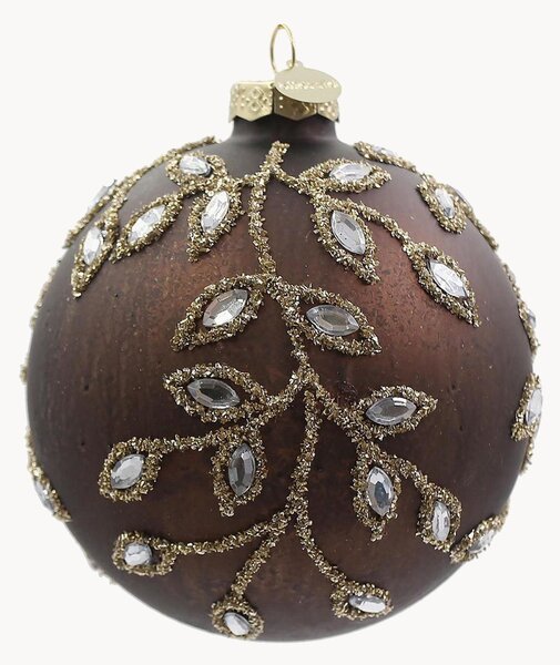 Sklenené vianočné ozdoby Gemstone, 8 ks
