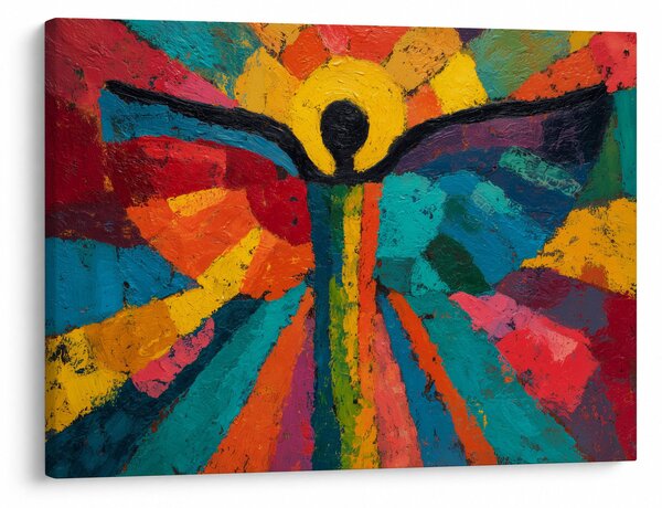 Obraz - Maľovaný anjel (70x50 cm)