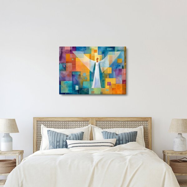 Obraz - Geometrický anjel (70x50 cm)