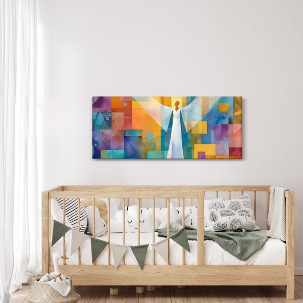 Obraz - Geometrický anjel (120x50 cm)