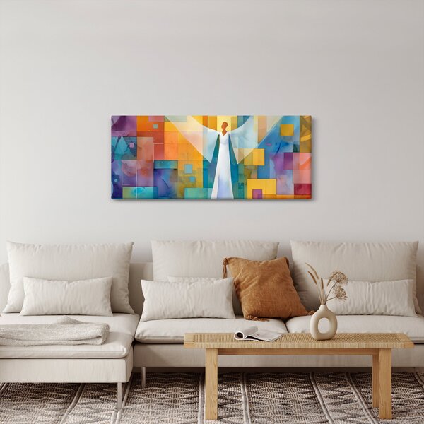 Obraz - Geometrický anjel (120x50 cm)