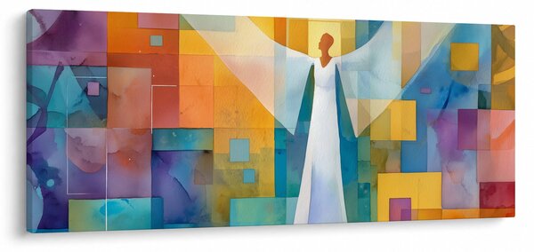 Obraz - Geometrický anjel (120x50 cm)