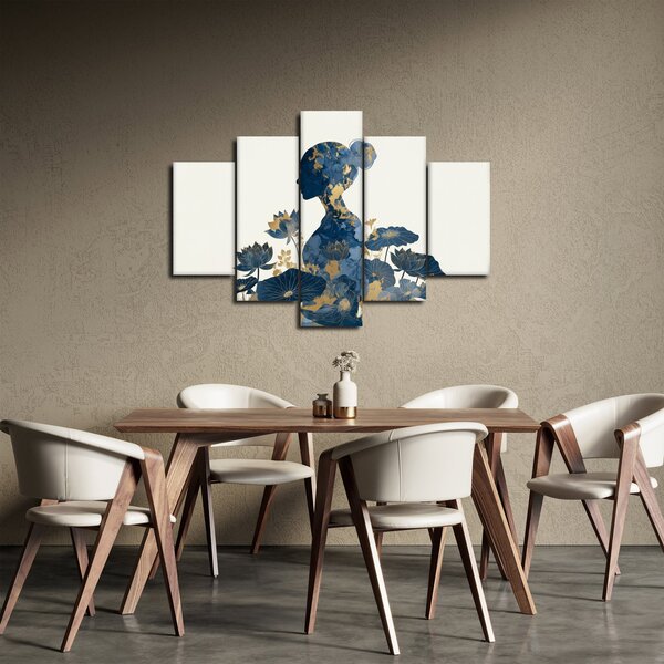 Obraz - Mramorový profil ženy (150x105 cm)