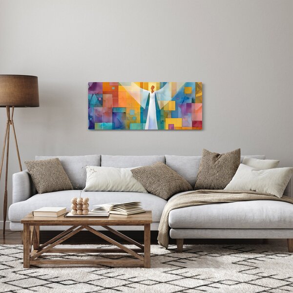 Obraz - Geometrický anjel (120x50 cm)
