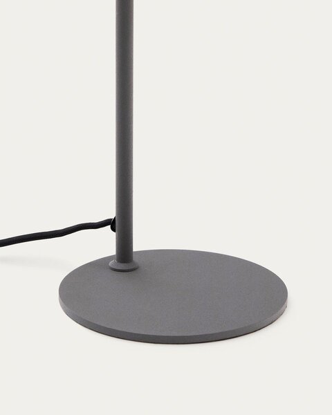 Čierna kovová stolová lampa (výška 49 cm) Manie – Kave Home