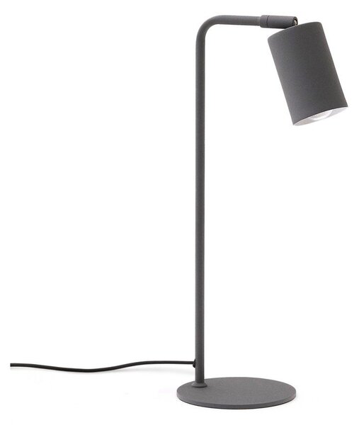 Čierna kovová stolová lampa (výška 49 cm) Manie – Kave Home