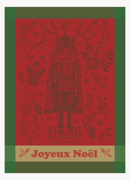 Žakárové kuchynské utierky Casse Noisette Noel Rouge, 4 ks
