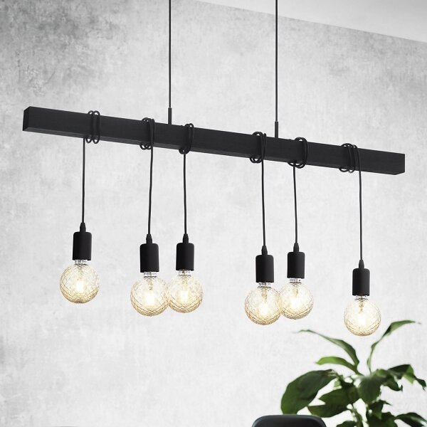 Eglo 44062 - Závesný luster TOWNSHEND 6xE27/60W/230V