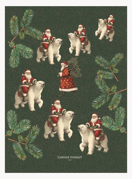 Kuchynské utierky Ours De Noel Sapin, 4 ks