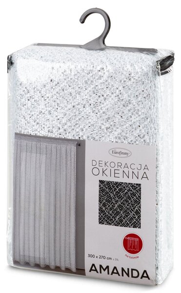 ZÁCLONA NA PÁSKE AMANDA 300X270 CM BIELA