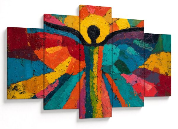 Obraz - Maľovaný anjel (150x105 cm)